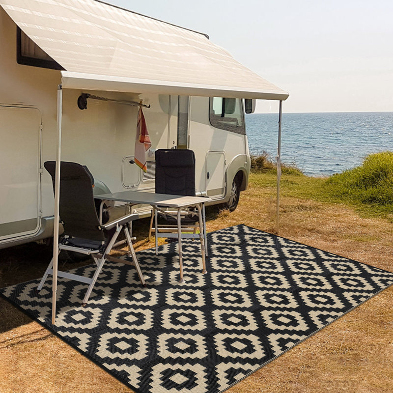 Waterproof Rugs Reversible Outdoor Rug for Patio, RV and Camping - Lightweight Non-Slip All-Weather Carpet - Indoor/Outdoor Mat