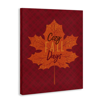  «Cozy Fall Days Leaf», art mural sur toile par Nina Seven