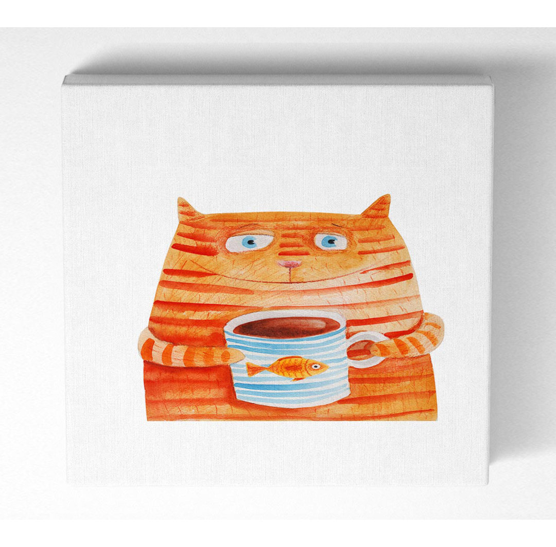 Tom Cat Drink Quadrat Leinwand Druck