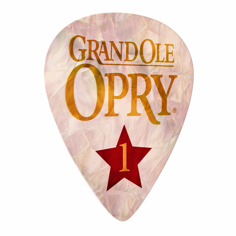 Grand Ole Opry Guitar Pick Shaped Embossed Metal Wall Sign