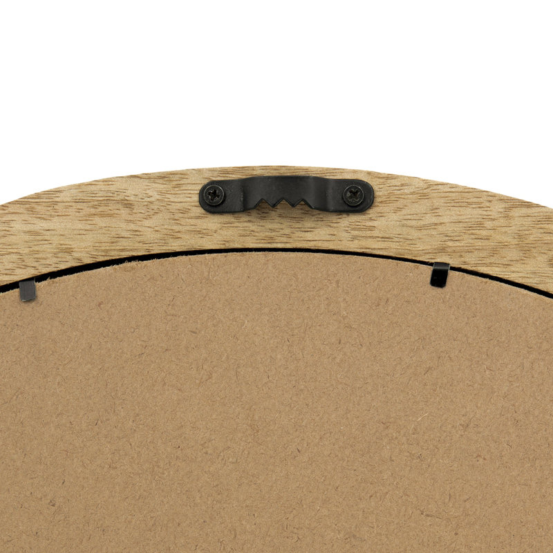 Miroir mural D20X1.5 "transitionnel en bois de manguier avec cadre en bois de manguier massif, Naturel