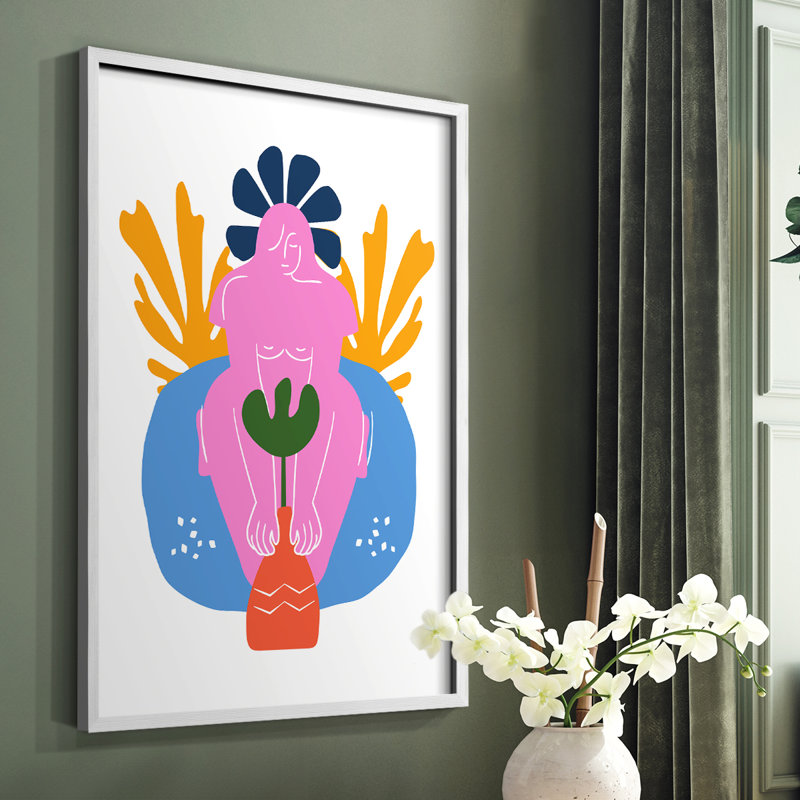 Matisse CDLV, reproduction encadrée - bois massif, Cadre simple blanc, H 14 po x l 11 po