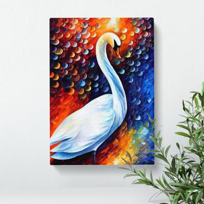 Swan Portrait No.4 - Wrapped Canvas