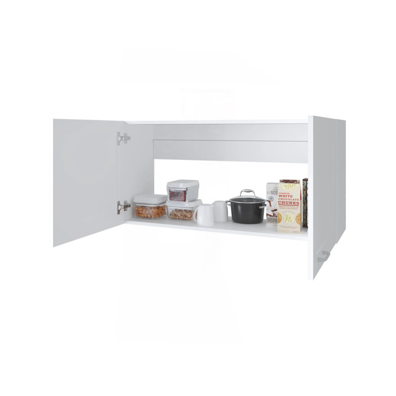 Armoire murale blanche avec 2 portes, Blanc