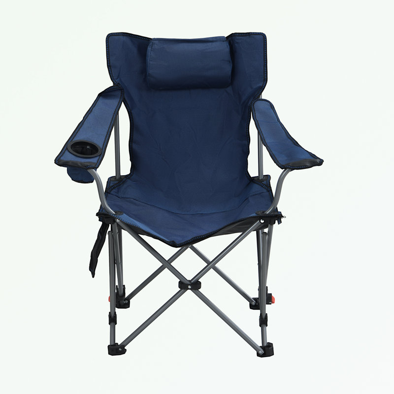 Chaises de camping pliantes pour l'extérieur avec poches latérales et porte-gobelet