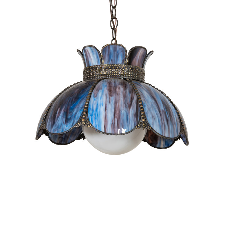 1 - Light Pendant, Brown/Blue/Purple