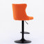 Velours orange de 2, siège réglable en hauteur de 25 à 33 po, dossier, base stable de 17,7 po pour la maison et l'îlot de cuisine - hauteur, base de 17,7 po, dossier confortable, îlot de pub, 2 pièces-953884981-953884991