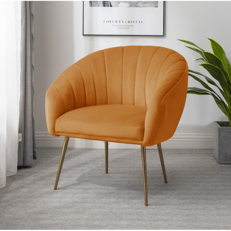 Jaylynn Upholstered Accent Chair, Orange