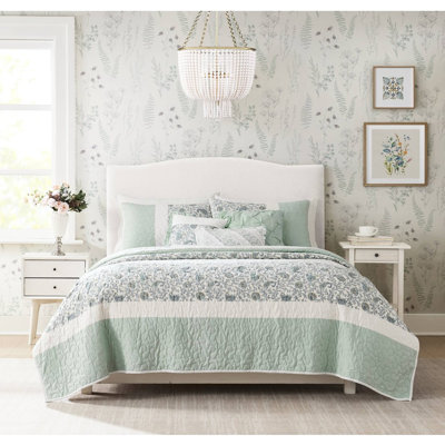 Courtepointe pour chambre double / grand, réversible en coton avec coussins, 6 pièces, double / grand