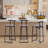 Height Counter & Bar Stools With Metal Frame(Set Of 3)-882675561