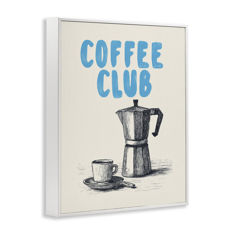 «Coffee Club», dessin de giclée rétro par Andreas Magnusson, Encadrement giclée blanc côtier, H 14 po x l 11 po