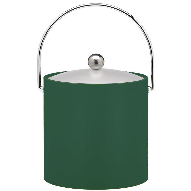 Haowen 3 Qt. Ice Bucket with Lucite Lid, Tropic Green