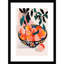 «Ottilie Fresh Peach Fruit Bowl» par Treechild, impression sur bois encadrée-56459759-56459754