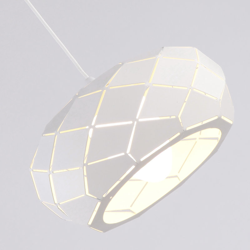 Luminaire suspendu en grappe 6 lumières Bixby, Blanc