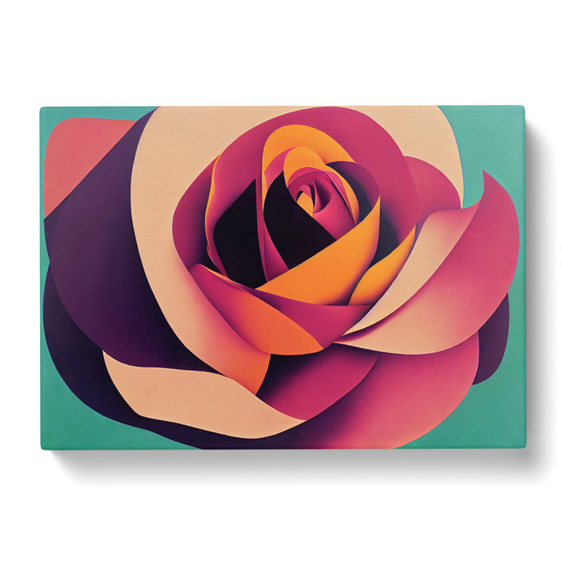 An Abstract Rose Flower Vol.1 - Wrapped Canvas, 35cm H x 50cm W x 3cm D