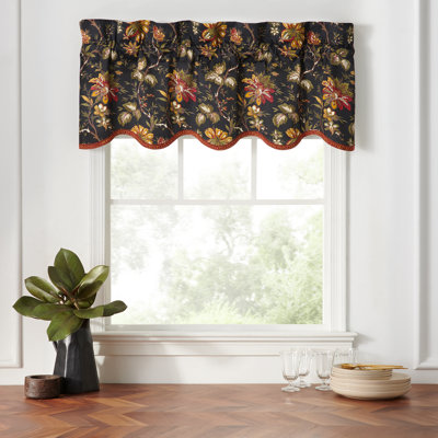 Waverly Felicite Noir 100% Cotton Sateen Valance