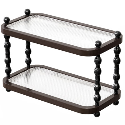 Antique Style Cup Holder Made Of Solid Wood Acrylic Splicing, Receiving Rack, Coffee Cup Display Artifact