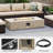 8-Piece Rattan Patio Conversation Set with Cushions and 56-Inch Outdoor Fire Pit Table-504312888