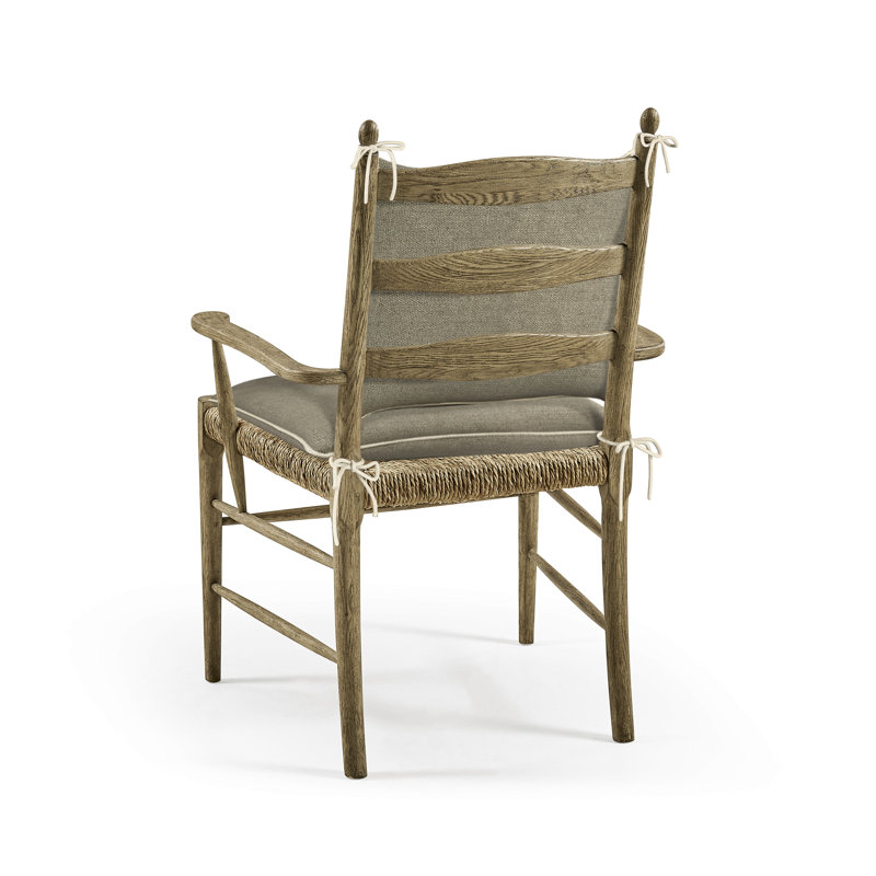 Doppler Upholstered Arm Chair, Stripped Brown Chestnut