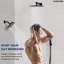 Robinet de douche mural à pluie haute pression 12 po, système de pomme de douche à double pluie avec valve thermostatique-103352445