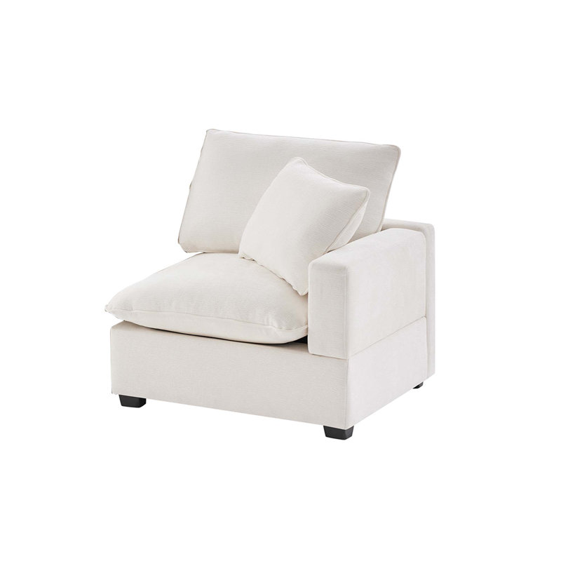 Module de siège 31,5 * 30 "pour canapé modulaire modulaire, chenille, 2 couleurs, Blanc