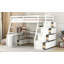 Lit mezzanine avec 7 tiroirs, 2 tablettes et un bureau-2119609728