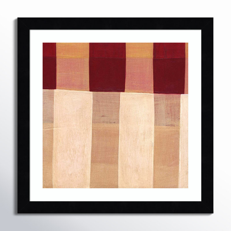 Akara Broken Stripes 1 par Laura Nugent, reproduction d'art encadrée, H 25 po x l 25 po x P 1 po, Noir