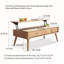 Table basse polyvalente en bois avec rangement dissimulé et construction durable
