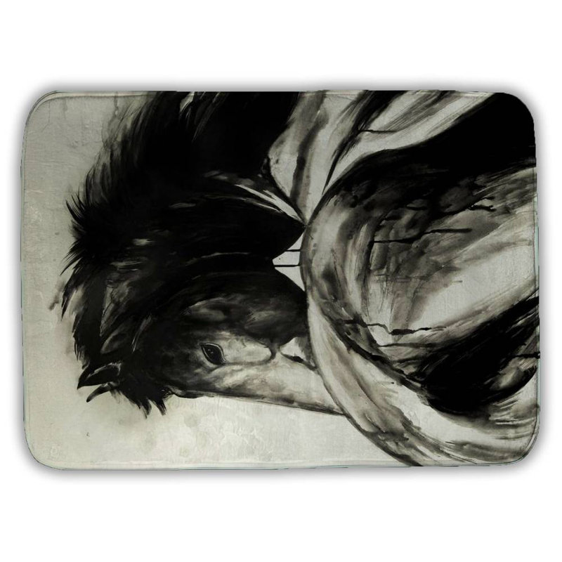 Classical horse Bath Mat with Non-Slip Backing - Quick Dry Memory Foam Bathroom Rug - Absorbent - Modern Plush Spa-Style - Machine Washable