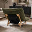 Fauteuil d'appoint rembourré sans accoudoirs en velours côtelé avec structure en bois massif Cloud-Like-827454329