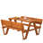 Aayza Rectangular Fir Outdoor Picnic Table