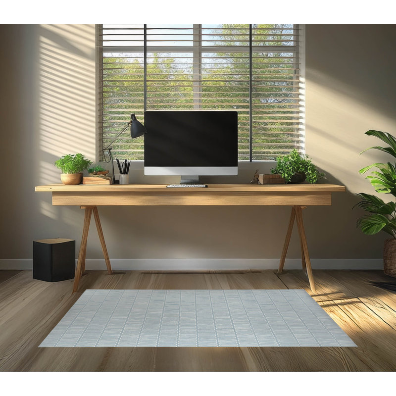Tapis de bureau Block Block, L 3 pi x L 2 pi, Bleu ardoise
