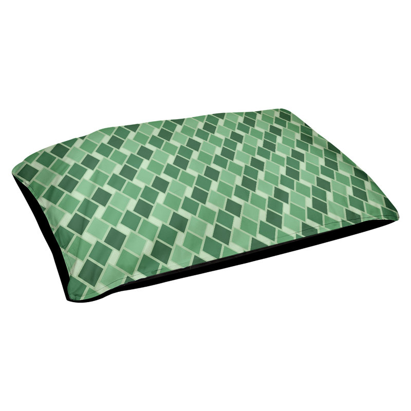 Coussin de diamants rétro Byrge, Vert, Très grand (l 52 po x P 42 po x H 17 po)