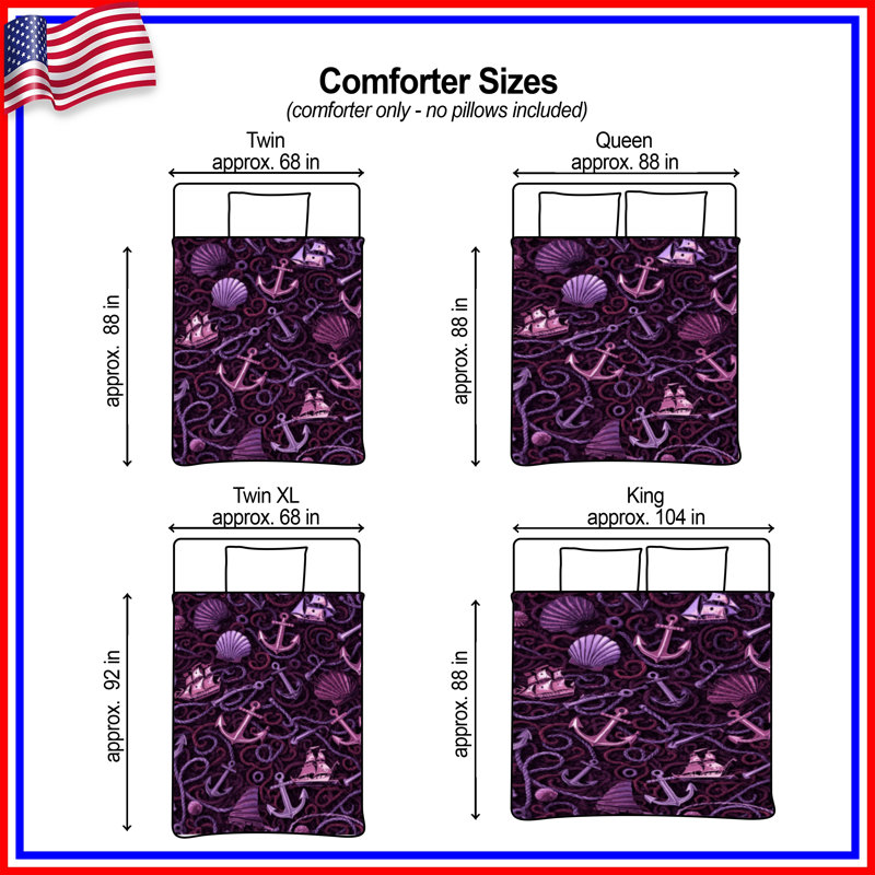 Nautical Anchors Ships Comforter, Twin
