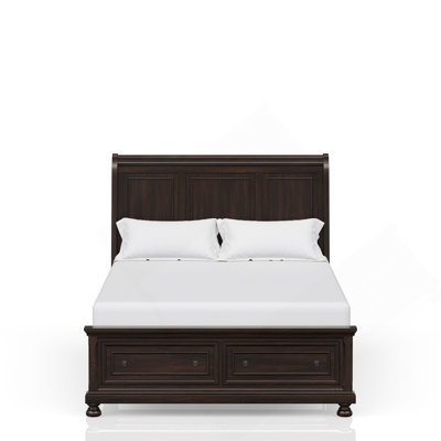 Dark Cherry King Storage Bed