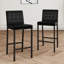 Deux tabourets de bar modernes avec pieds en métal pour l'intérieur, tabouret de bar moderne pour la maison