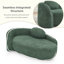 Méridienne moderne à compression ovale avec dossier et accoudoirs intégrés, chaise longue rembourrée et rembourrée Bouclé-1753744759