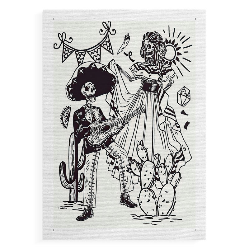 Jour des Morts Parade IV - Impression sur toile seulement - NON-CADRE