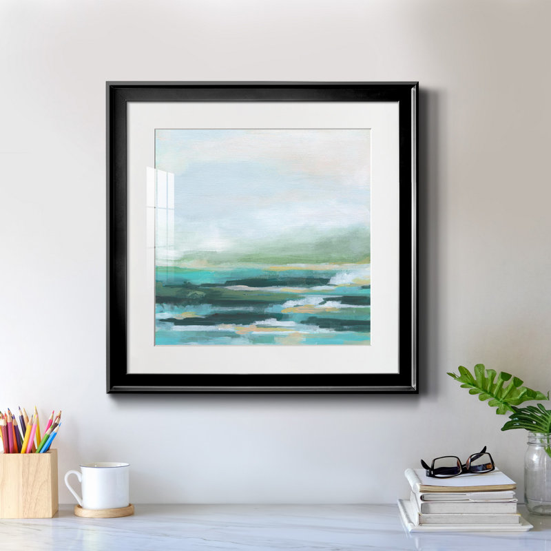 «Misty Inlet II», reproduction encadrée de qualité supérieure - prête à être accrochée, H 26,5 po x l 26,5 po x P 1,5 po