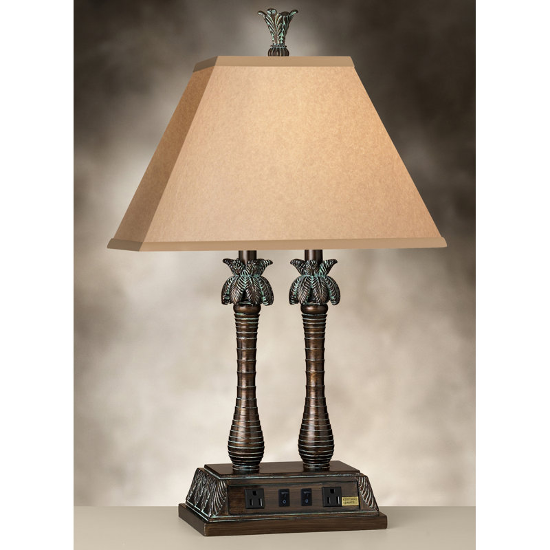 Palm Tree Resin USB Table Lamp
