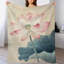 Jeté en flanelle de luxe Pinklotus Blossom-133027810