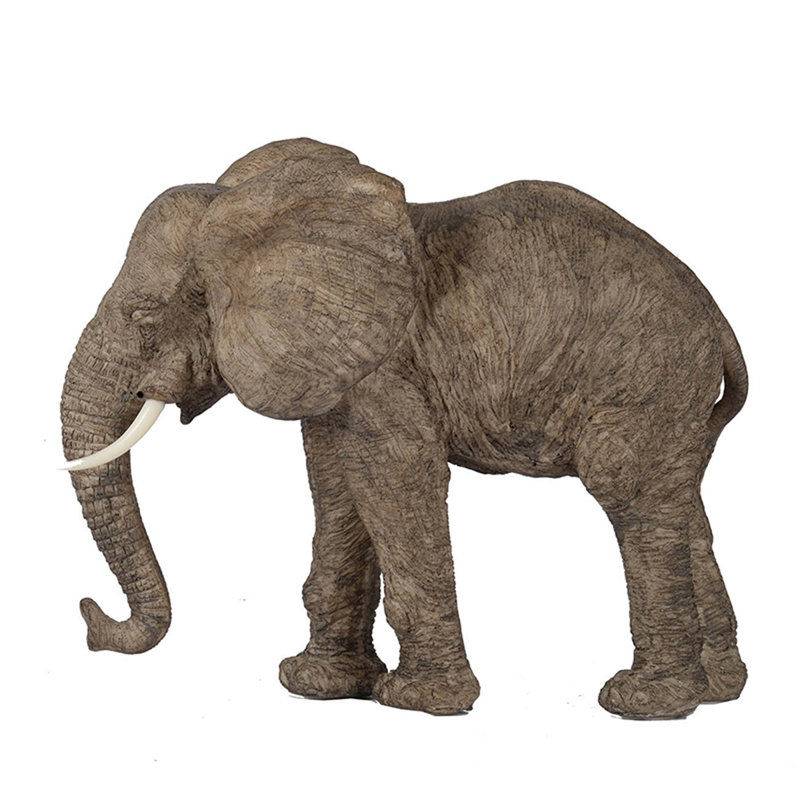 Polyresin Walking Elephant Accent Figurine