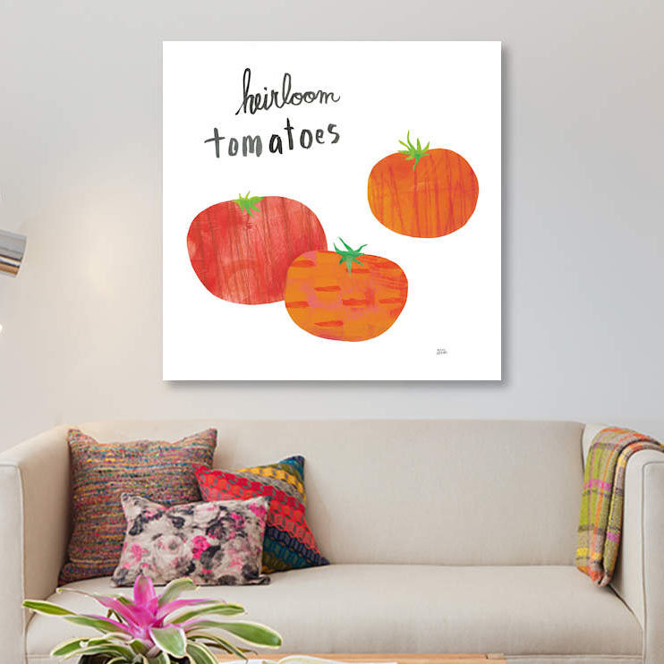 « cuisine jardin ii », impression sur toile, H 12 po x l 12 po x P 1,5 po, Toile tendue, Pas de tapis