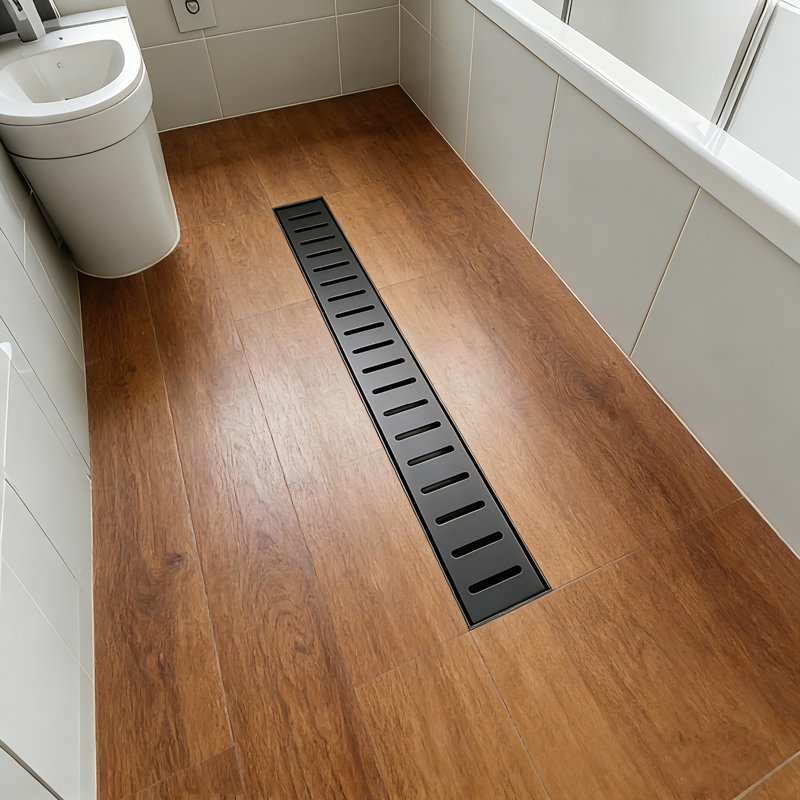 Shower Drain Linear Shower Drain 18 Inch, Matte Black
