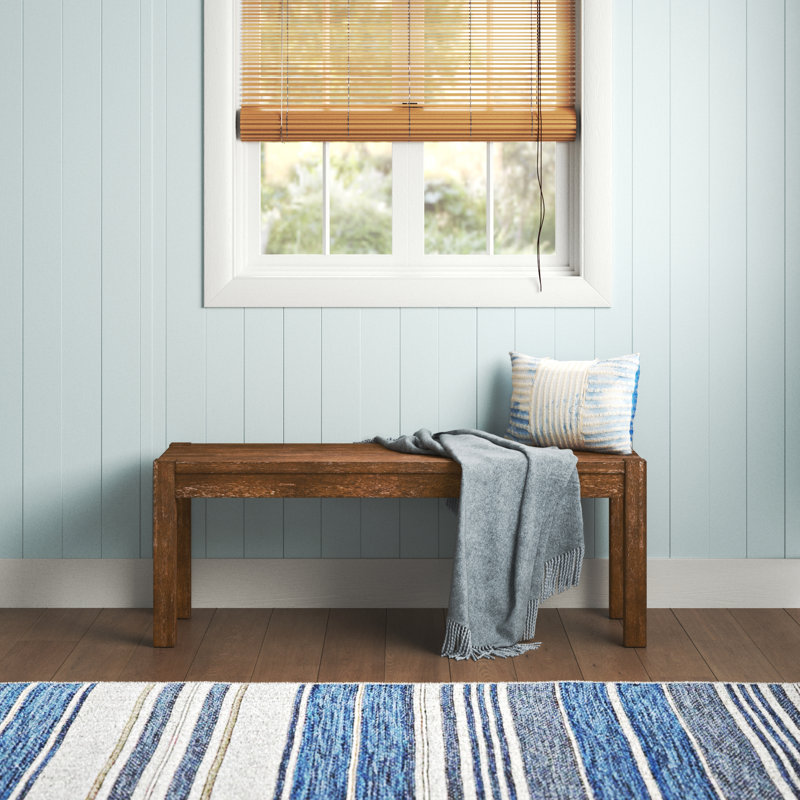Dellbrook Solid Wood Bench, Driftwood