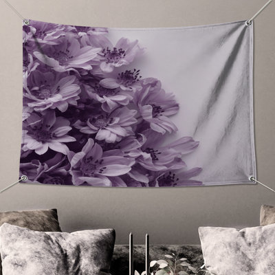 Purple Anemone Flowers Wall Tapestry - Anemone Wall Decor
