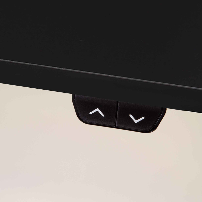 Alvera Adjustable Metal Base Standing Desk, Black