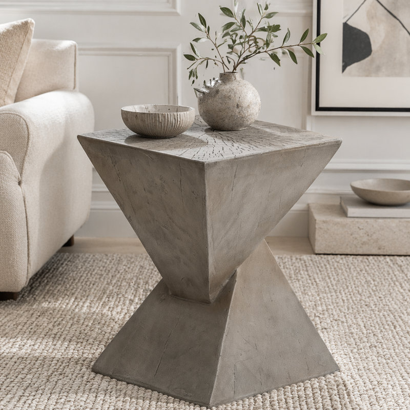 Modern Side Table, Light Gray