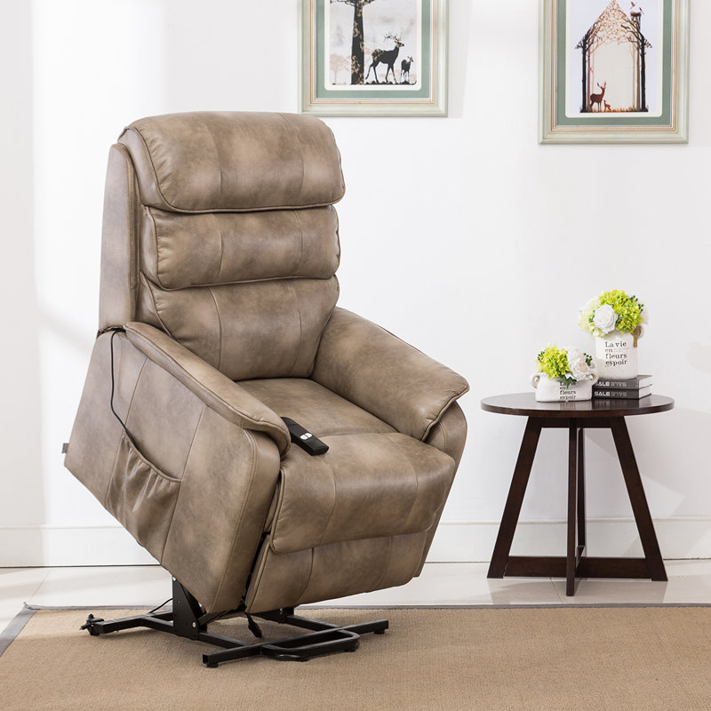 Whitely 82cm Wide Lift Assist Standard Recliner, Single Motor Lift Assist, Stone