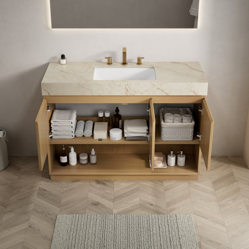 Meuble-lavabo moderne avec rangement, 30 po, 47.64